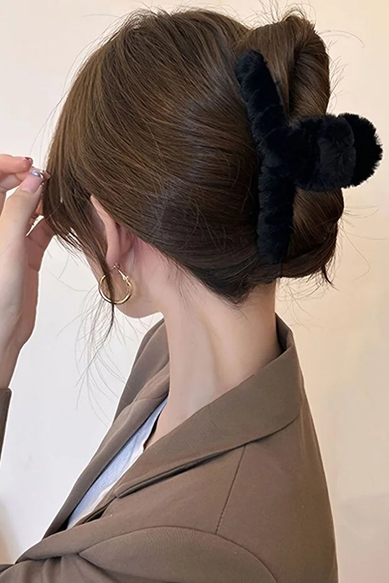 Elevate Your Everyday Style with Our 10 Piece Plush Hair Claw Clip Set - Soft, Comfortable, and Perfect for Any Occasion!