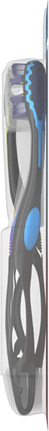 Experience Superior Clean with Colgate 360 Advanced Floss Tip Soft Bristle Toothbrush - 4 Pack with Ergonomic Handle and Tongue Cleaner