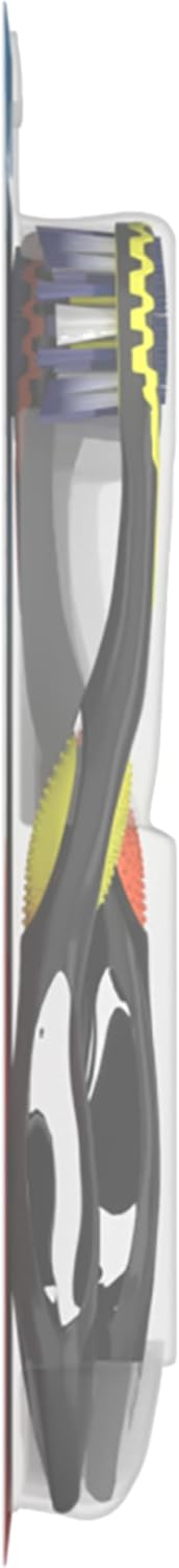 Experience Superior Clean with Colgate 360 Advanced Floss Tip Soft Bristle Toothbrush - 4 Pack with Ergonomic Handle and Tongue Cleaner