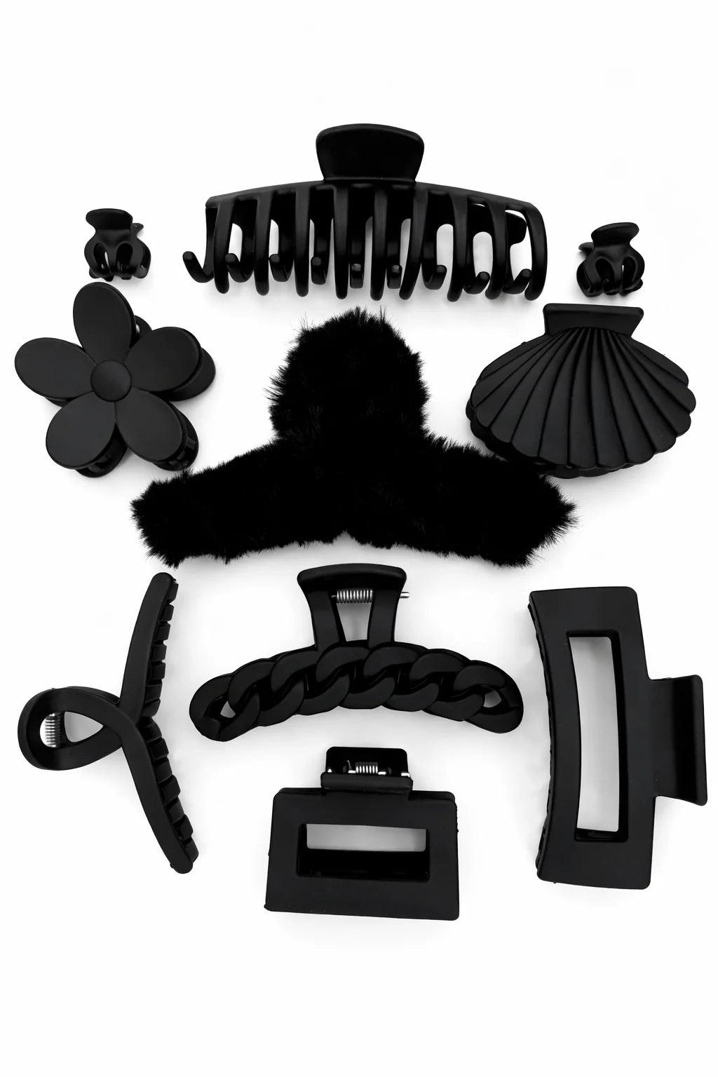 Elevate Your Everyday Style with Our 10 Piece Plush Hair Claw Clip Set - Soft, Comfortable, and Perfect for Any Occasion!