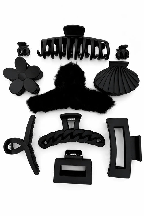 Elevate Your Everyday Style with Our 10 Piece Plush Hair Claw Clip Set - Soft, Comfortable, and Perfect for Any Occasion!