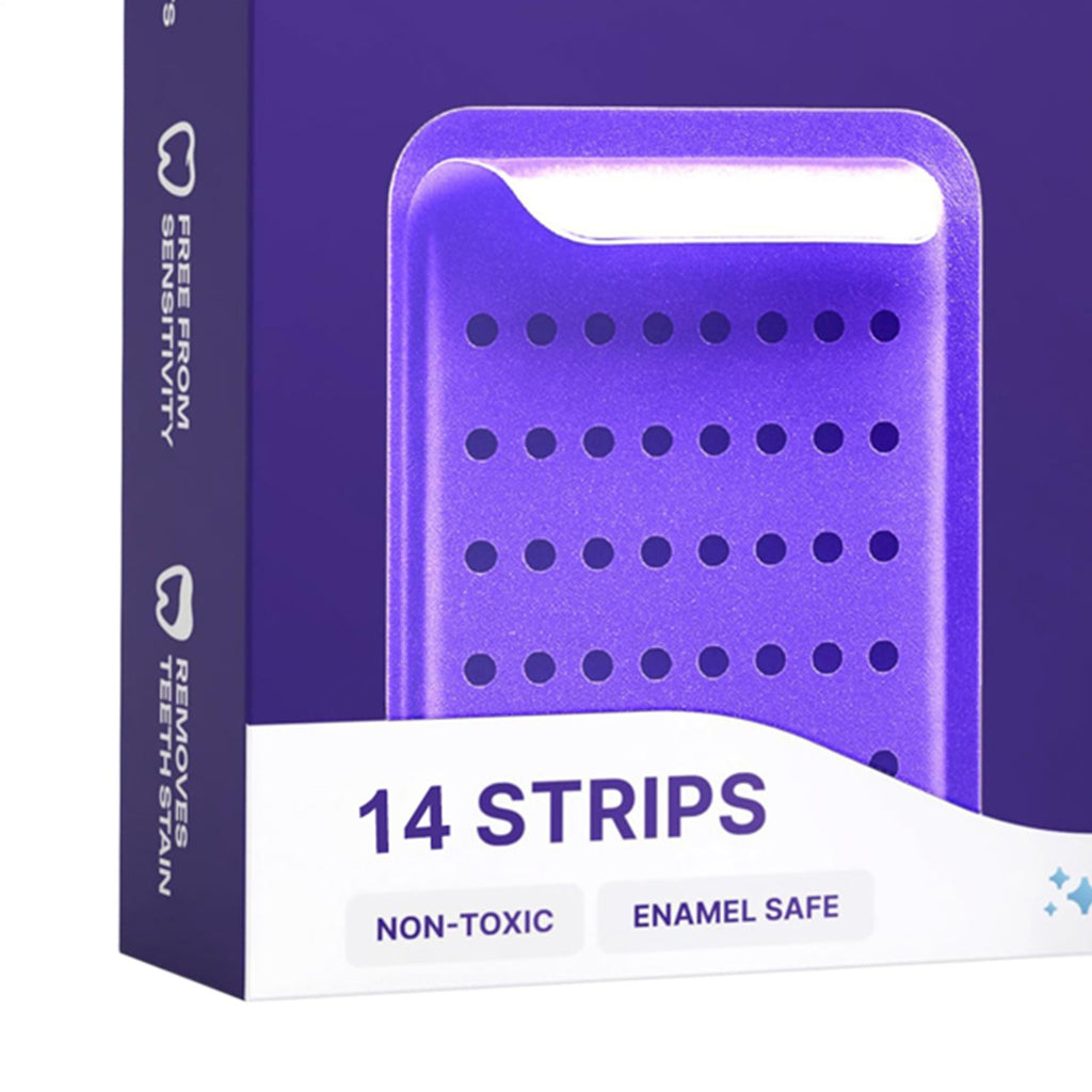 Transform Your Smile with Non-Toxic Enamel-Safe Teeth Whitening Strips - 14 Fast-Acting Strips for a Brighter, Confident You!